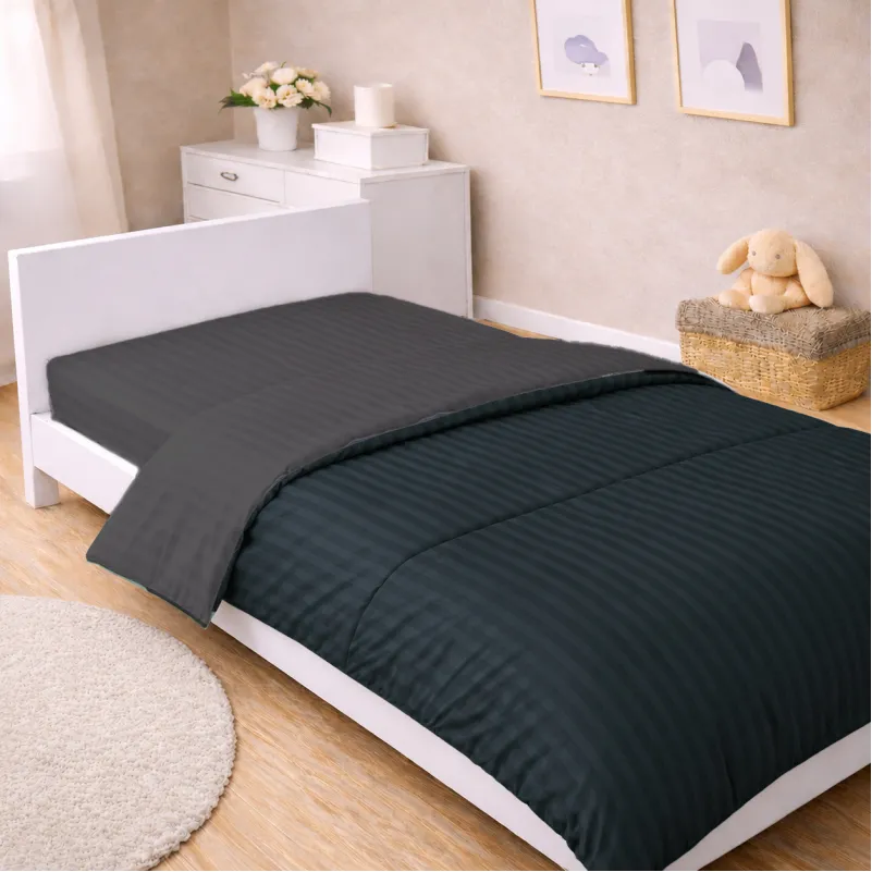 Комплект постельного белья Сатин JUNIOR Satin Stripe 30-0021 + 30-0017 Serikan - 4