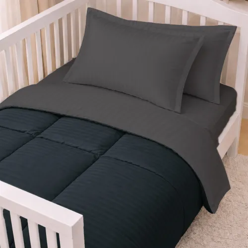 Комплект постільної білизни Сатин LITTLE KIDS Satin Stripe 30-0021 + 30-0017 Serikan - 1