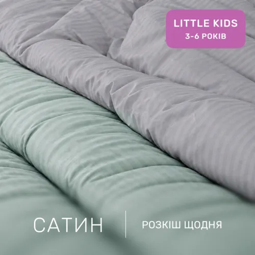 Комплект постільної білизни Сатин LITTLE KIDS Satin Stripe 30-0013 + 30-0010 Windly - 2