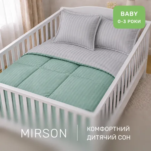 Комплект постільної білизни Сатин BABY Satin Stripe 30-0013 + 30-0010 Windly - 4