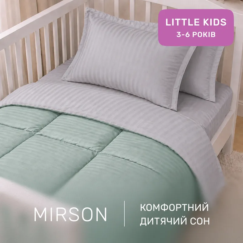 Комплект постільної білизни Сатин JUNIOR Satin Stripe 30-0013 + 30-0010 Windly - 3