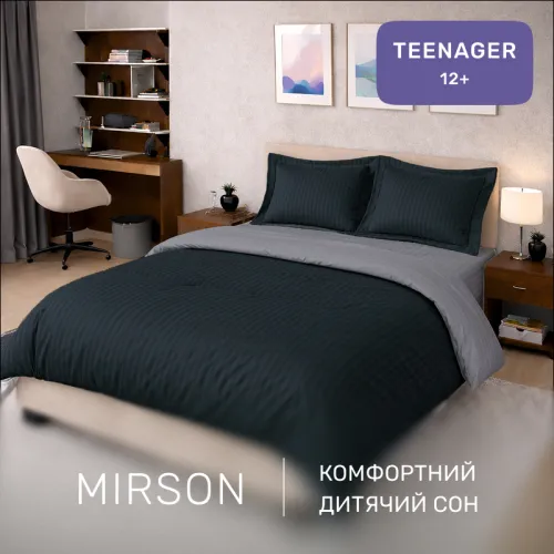 Комплект постельного белья Сатин TEENAGER Satin Stripe 30-0021 + 30-0012 Yamindi - 4