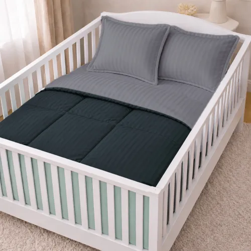 Комплект постельного белья Сатин BABY Satin Stripe 30-0021 + 30-0012 Yamindi - 1