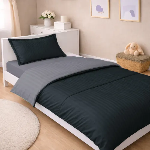 Комплект постельного белья Сатин JUNIOR Satin Stripe 30-0021 + 30-0012 Yamindi - 1