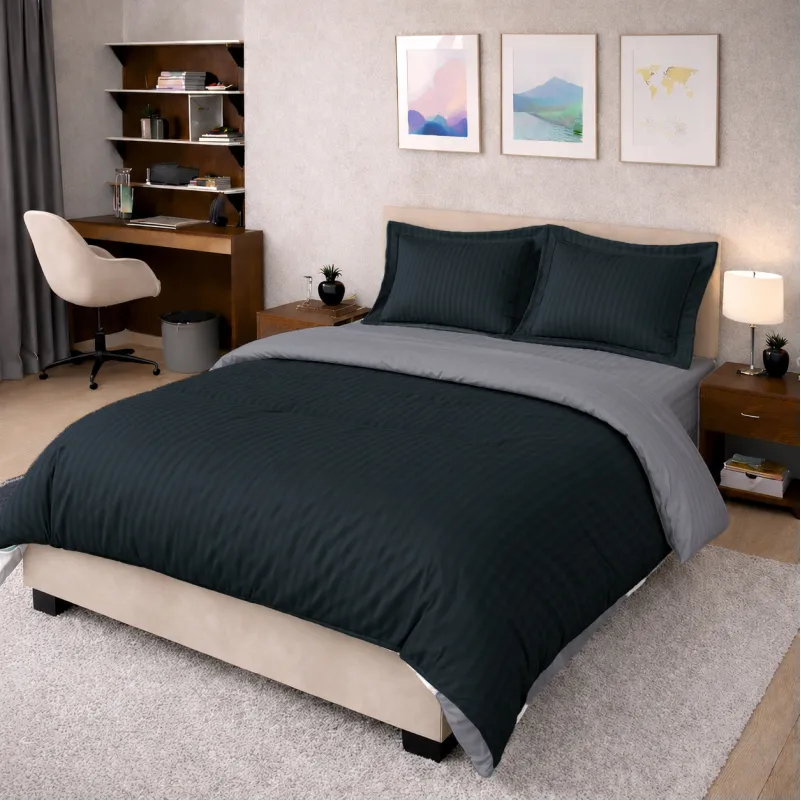 Комплект постельного белья Сатин TEENAGER Satin Stripe 30-0021 + 30-0012 Yamindi