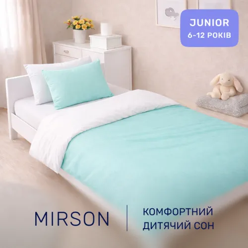 Комплект постельного белья Бязь JUNIOR White-mint (11-2107+11-2208) - 4