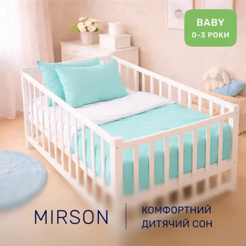 Комплект постільної білизни Бязь BABY White-mint (11-2107+11-2208) - 4