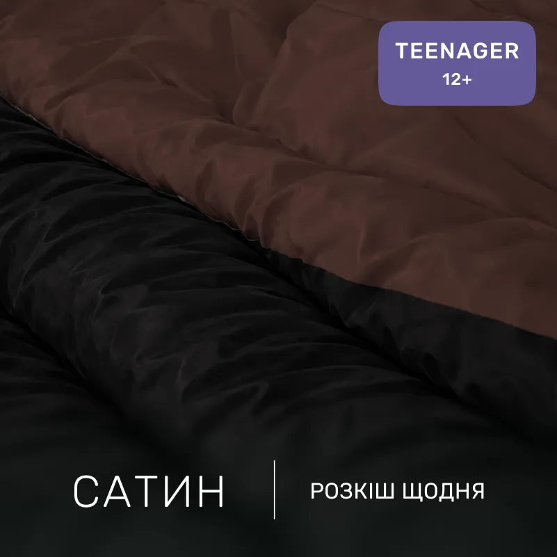 Комплект постельного белья Сатин TEENAGER Dark Chocolate 0211+0055 - 2