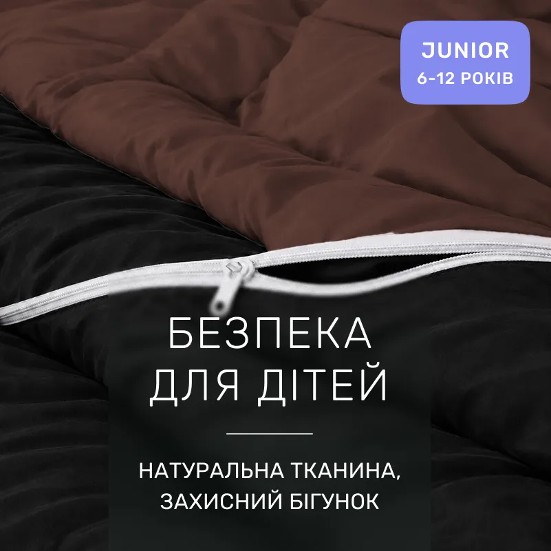Комплект постельного белья Сатин JUNIOR Dark Chocolate 0211+0055 - 2
