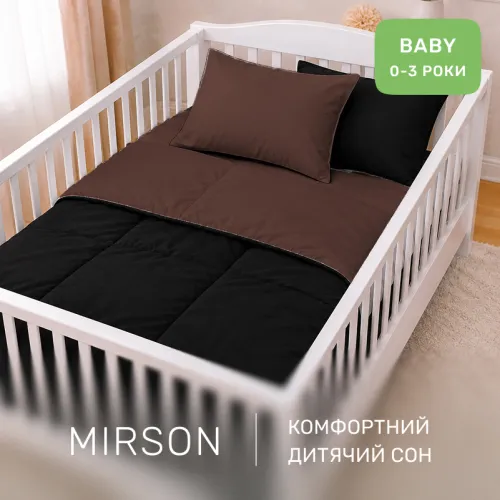Комплект постельного белья Сатин BABY Dark Chocolate 0211+0055 - 4