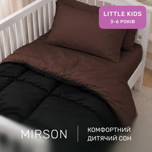 Комплект постельного белья Сатин LITTLE KIDS Dark Chocolate 0211+0055 - 4