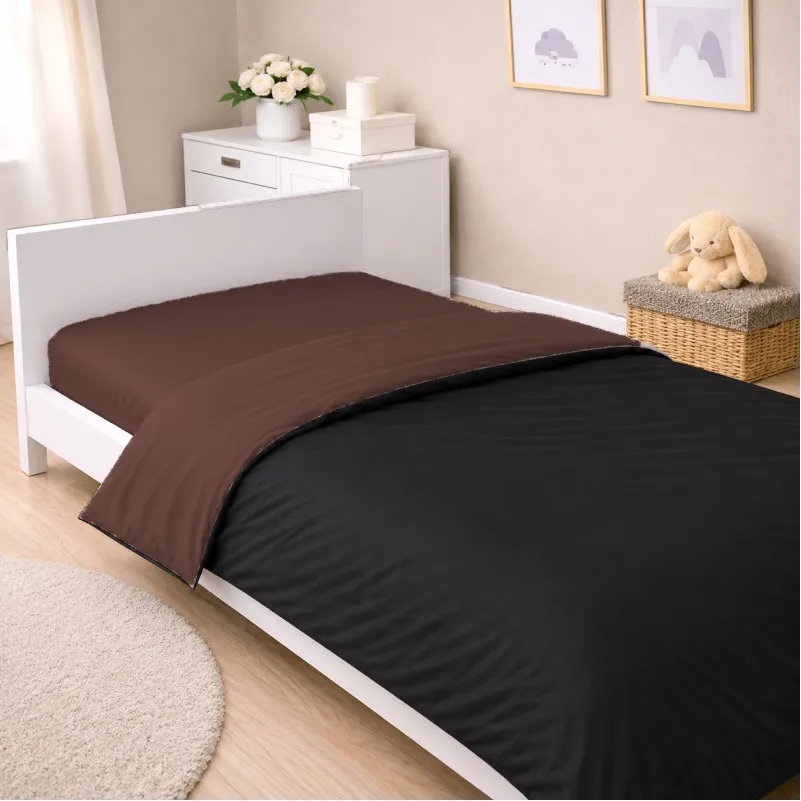 Комплект постельного белья Сатин JUNIOR Dark Chocolate 0211+0055 Фото - 7