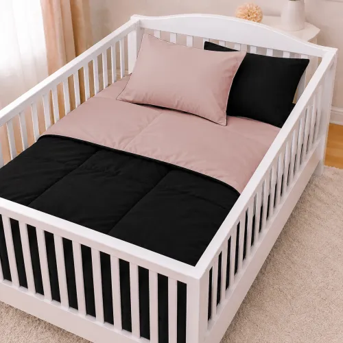 Комплект постельного белья Сатин BABY Dark Coffee 0165+0055 - 1