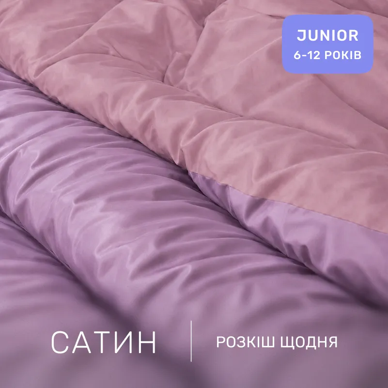 Комплект постільної білизни Сатин JUNIOR Violet 0199+0231 - 1