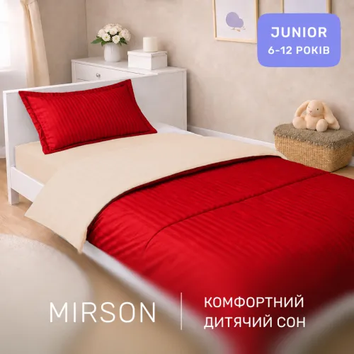 Комплект постельного белья Сатин JUNIOR Satin Stripe 30-0018 + 30-0004 Jenadi - 4