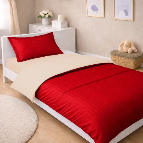Комплект постельного белья Сатин JUNIOR Satin Stripe 30-0018 + 30-0004 Jenadi - 1