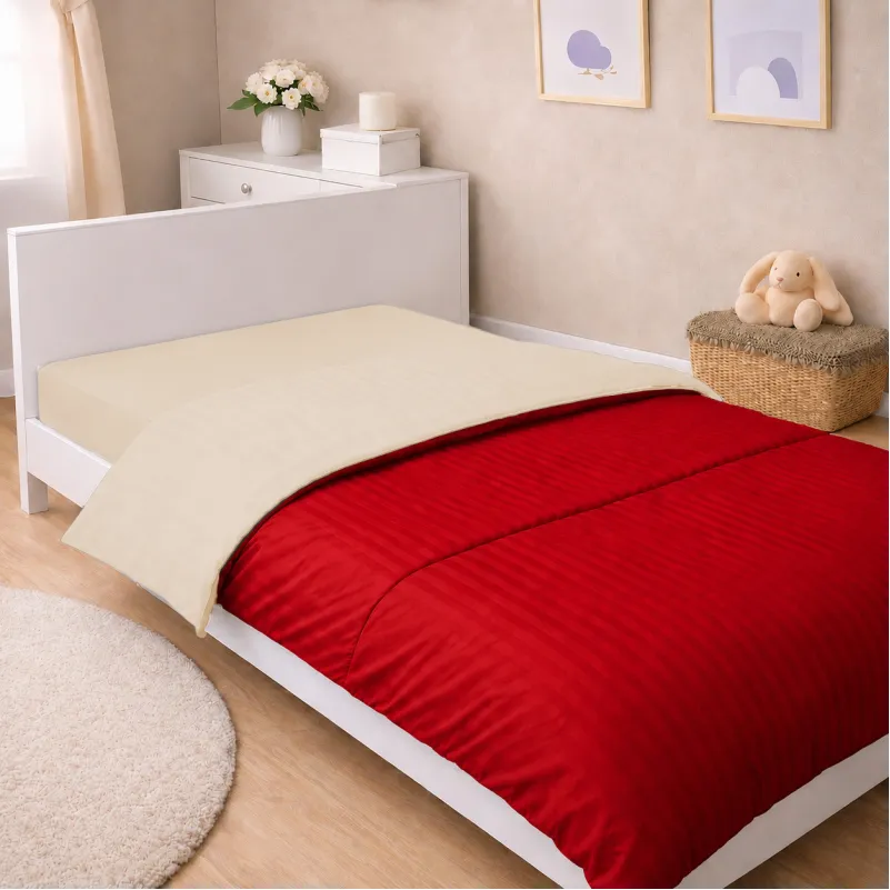 Комплект постельного белья Сатин JUNIOR Satin Stripe 30-0018 + 30-0002 Karimi - 4