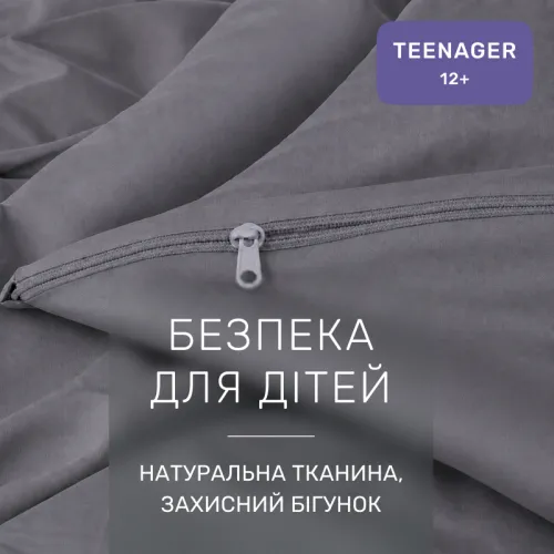 Комплект постельного белья TEENAGER Фланель 001 Ash grey - 3