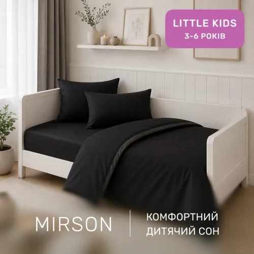 Комплект постільної білизни Фланель LITTLE KIDS Фланель 002 Black - 4