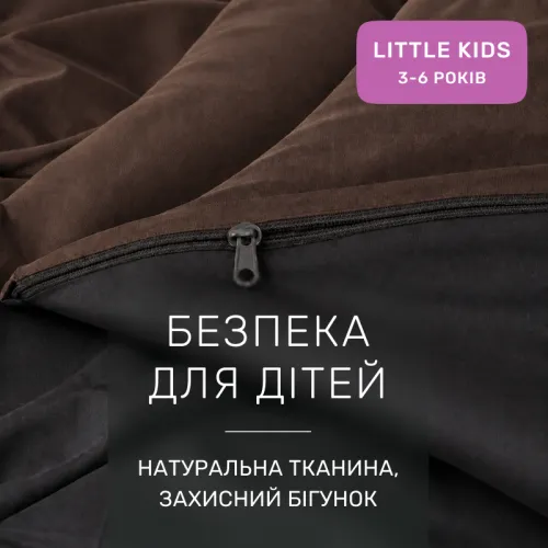 Комплект постельного белья  LITTLE KIDS Фланель 002-003 Black/Brown - 3