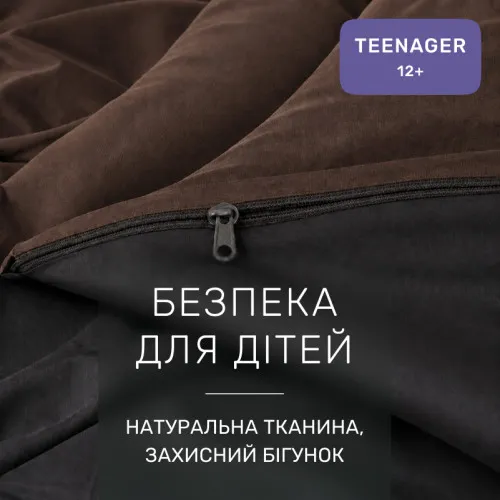 Комплект постельного белья TEENAGER Фланель 002-003 Black/Brown - 3