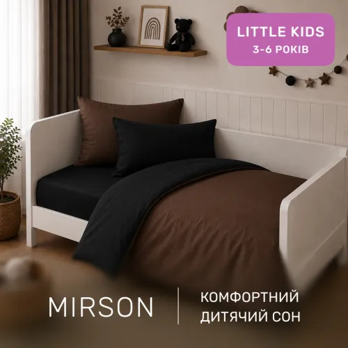 Комплект постельного белья  LITTLE KIDS Фланель 002-003 Black/Brown - 4