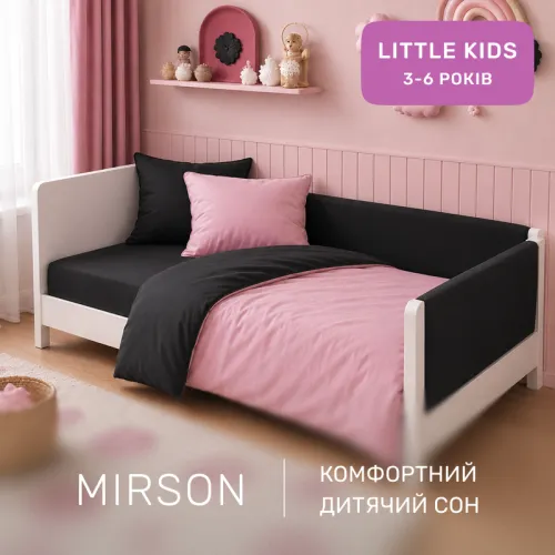 Комплект постельного белья  LITTLE KIDS Фланель 002-008 Black/Pink - 4