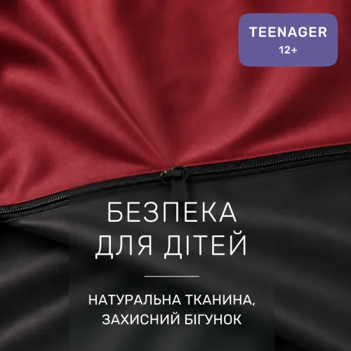 Комплект постільної білизни Фланель TEENAGER Фланель 002-009 Black/Red - 3