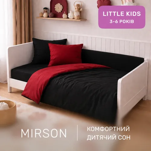 Комплект постільної білизни Фланель LITTLE KIDS Фланель 002-009 Black/Red - 4