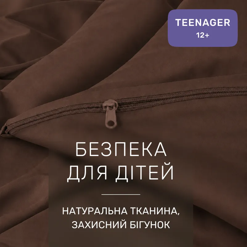 Комплект постільної білизни Фланель TEENAGER Фланель 003 Brown - 2