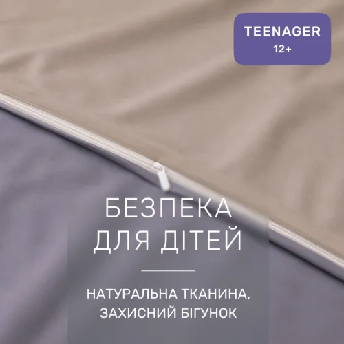 Комплект постельного белья TEENAGER Фланель 004-001 Cappuchino/Ash grey - 3