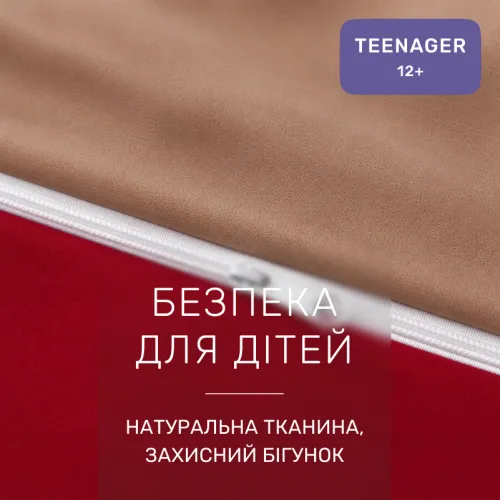 Комплект постельного белья TEENAGER Фланель 004-009 Cappuchino/Red - 3