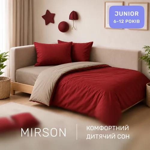 Комплект постельного белья JUNIOR Фланель 004-009 Cappuchino/Red - 4
