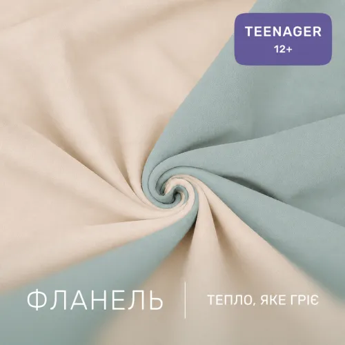 Комплект постельного белья TEENAGER Фланель 007-006 Milk/Menthol - 2