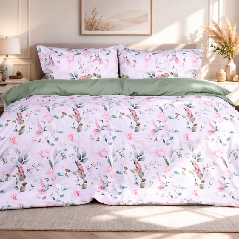 Наволочка Поплин 00-9 "Birds and Flowers" - 5