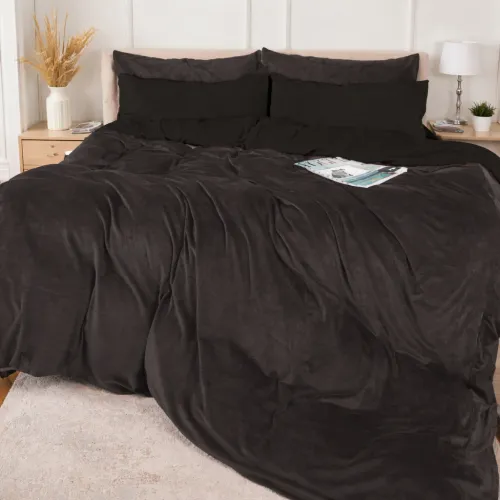 Комплект постельного белья Велюр Winter Frost 28-0007 + 28-0003 Rhodies Velvet