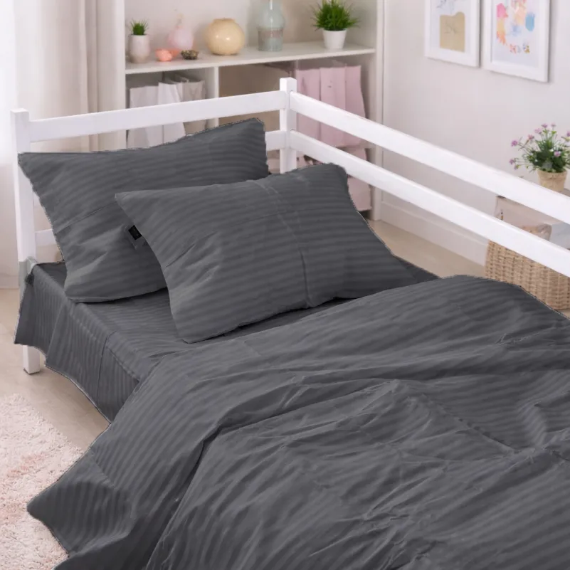 Комплект постельного белья  Бязь JUNIOR 17-0611 Stripe Black - 5