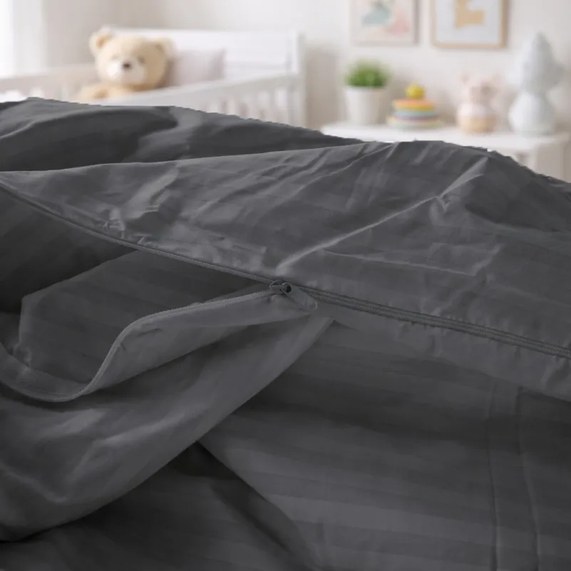 Комплект постельного белья  Бязь JUNIOR 17-0611 Stripe Black - 7