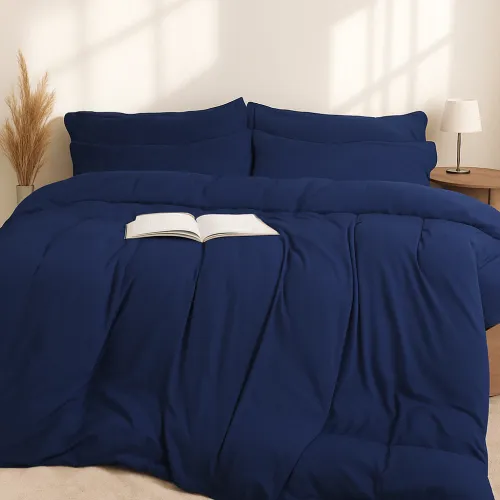 Простынь на резинке Велюр Winter Frost 28-0006 Navy blue Velvet - высота 25 см (детские 10 см) - 2