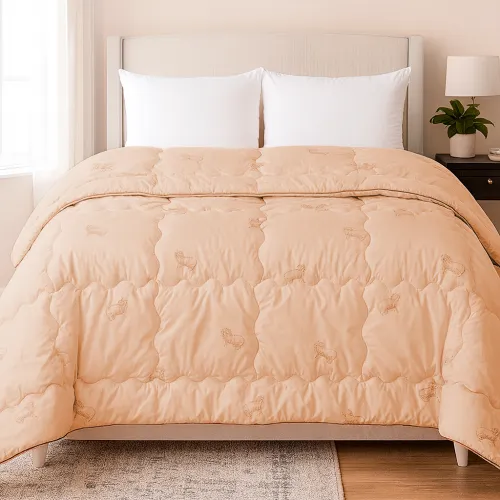 Одеяло шерстяное Hand Made Camel №175 шерсть тик