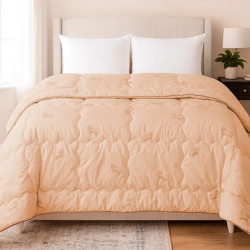 Одеяло шерстяное Hand Made Camel №175 шерсть тик (зима)