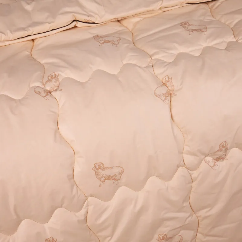 Одеяло шерстяное Hand Made Camel №175 шерсть тик (зима) - 7