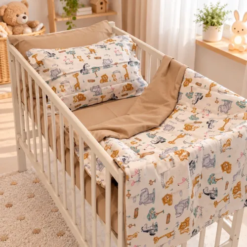 Комплект постельного белья Сатин LITTLE KIDS Kids Time 22-1418 Safari baby - 1