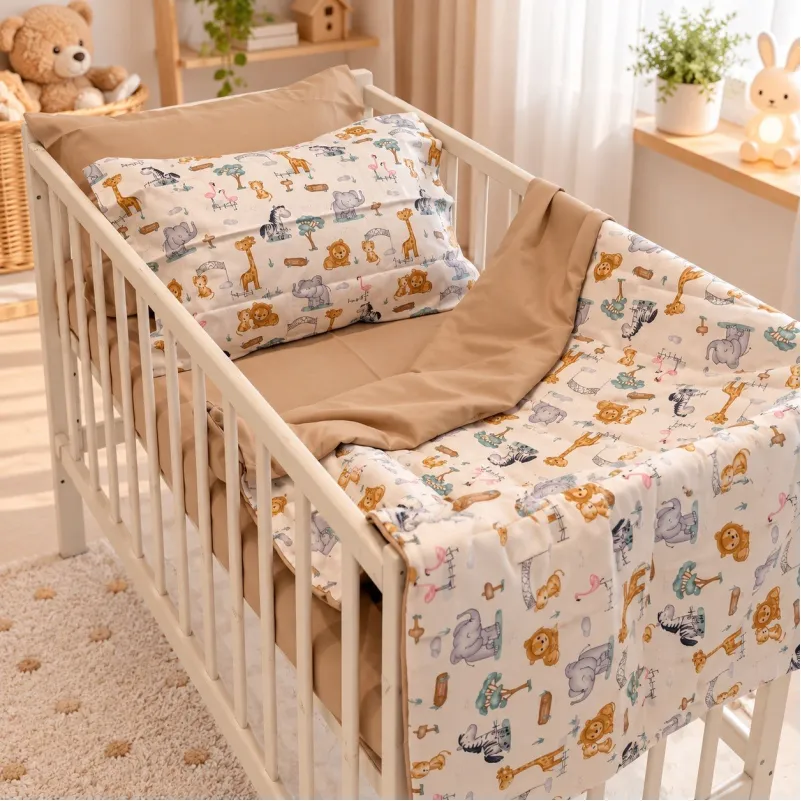 Комплект постельного белья Сатин LITTLE KIDS Kids Time 22-1418 Safari baby