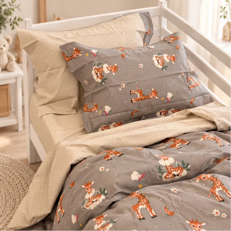 Комплект постельного белья JUNIOR Poplin Line Kids 02 Giraffe