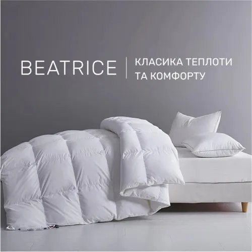 Одеяло пуховое Beatrice №093 90% серый пух Standart перкаль - 2