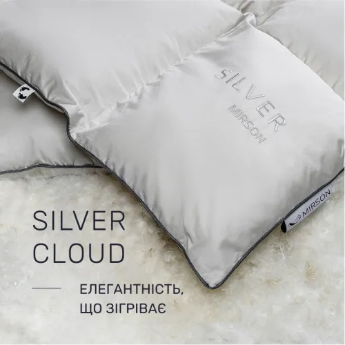 Одеяло пуховое Silver Cloud №067 90% серый пух Premium / 10% перо сатин (зима+) - 2