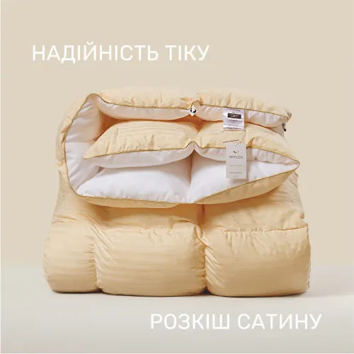 Ковдра пухова касетна Carmela №032 100% пух Premium class тик+сатин (демі) - 3