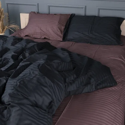 Пододеяльник Satin Stripe 30-0021 + 30-0008 Dorimel