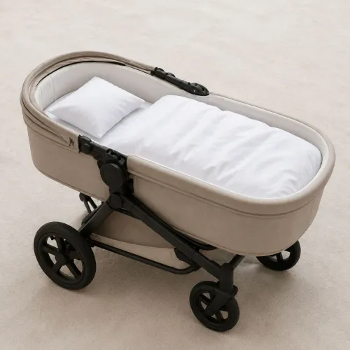 Комплект постельного белья в коляску 60*80 Satin Light Pro 10-001 Snow White - 1